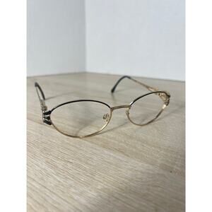 Diva by Eastern States 5037 Sunglasses FRAMES ONLY Gold Black READ DESC